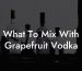 What To Mix With Grapefruit Vodka