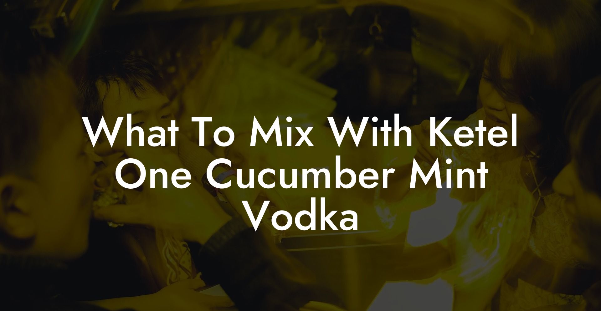 What To Mix With Ketel One Cucumber Mint Vodka