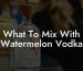 What To Mix With Watermelon Vodka
