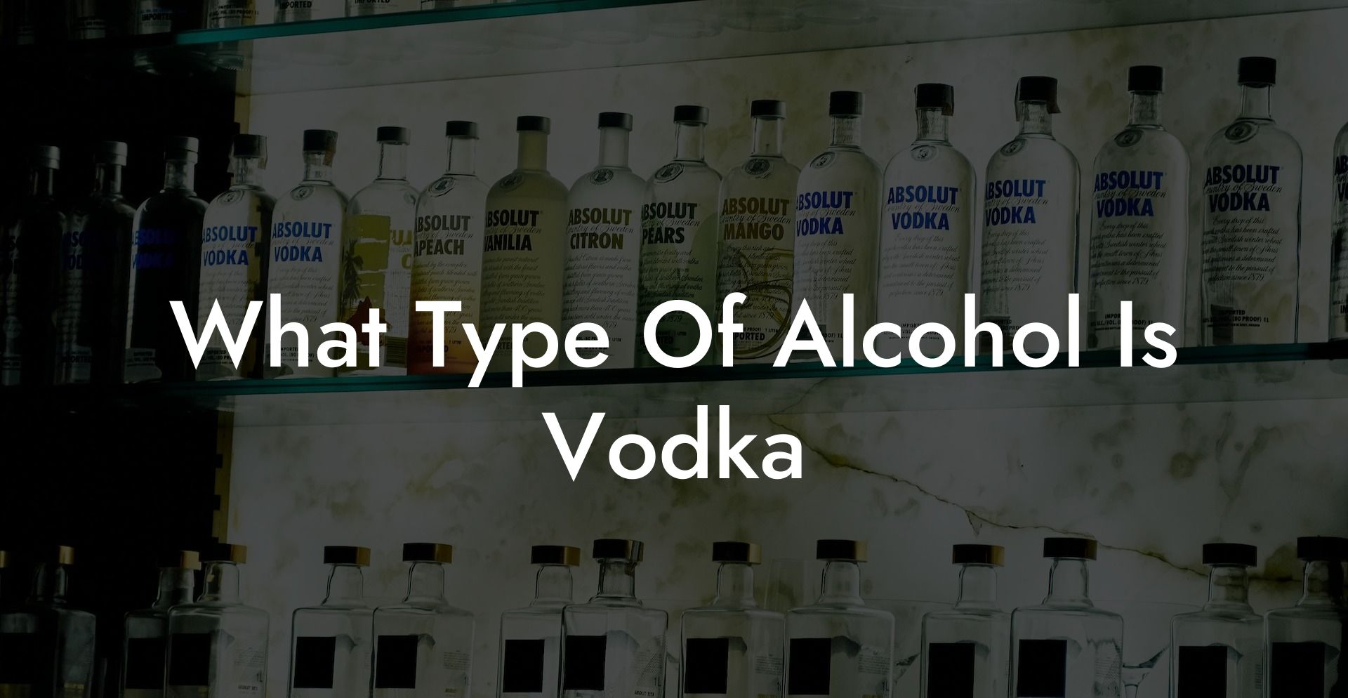 What Type Of Alcohol Is Vodka