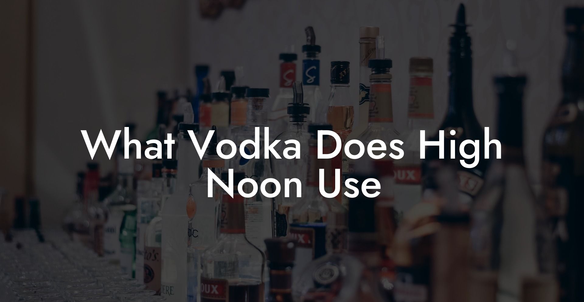 What Vodka Does High Noon Use