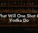 What Will One Shot Of Vodka Do