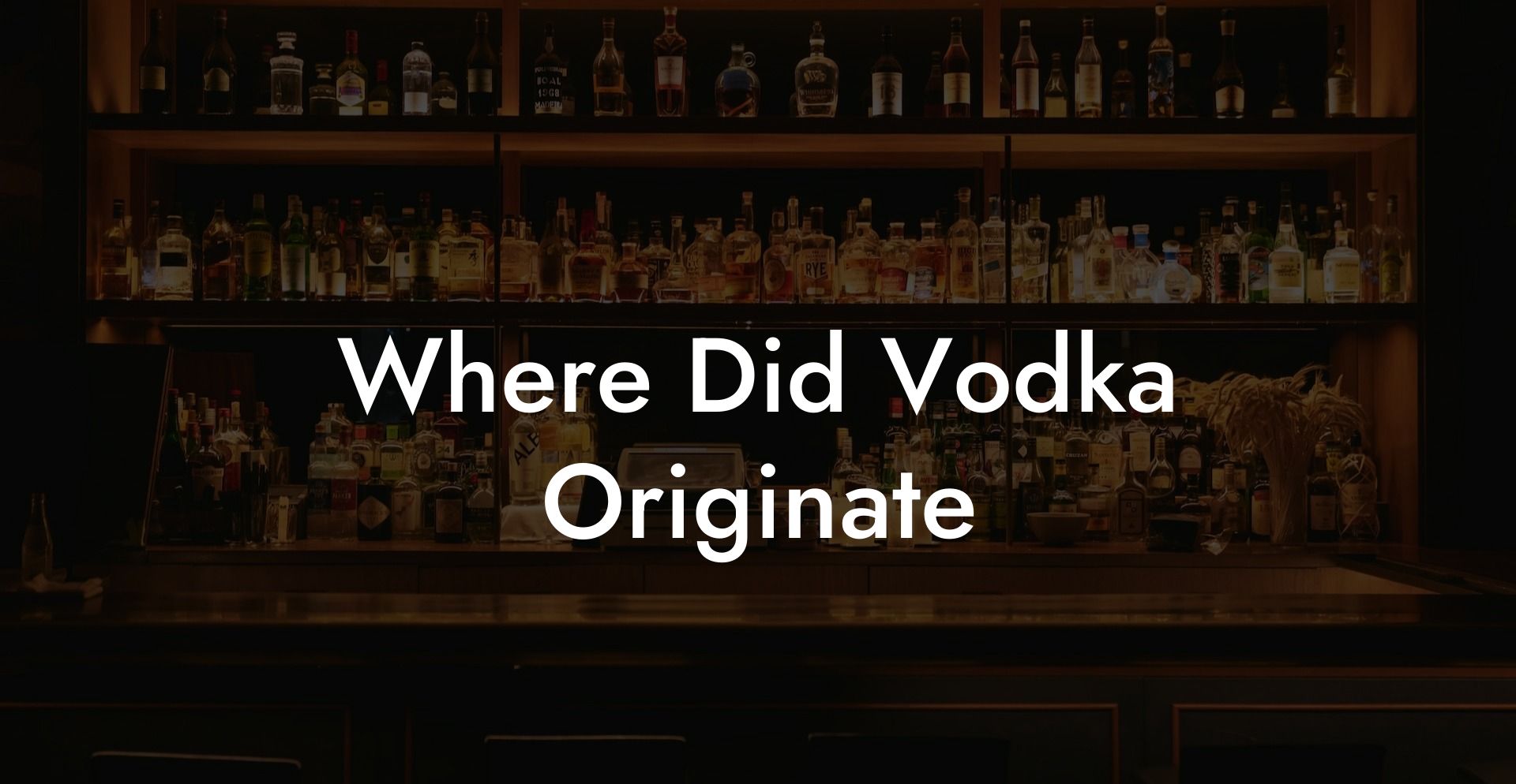 Where Did Vodka Originate