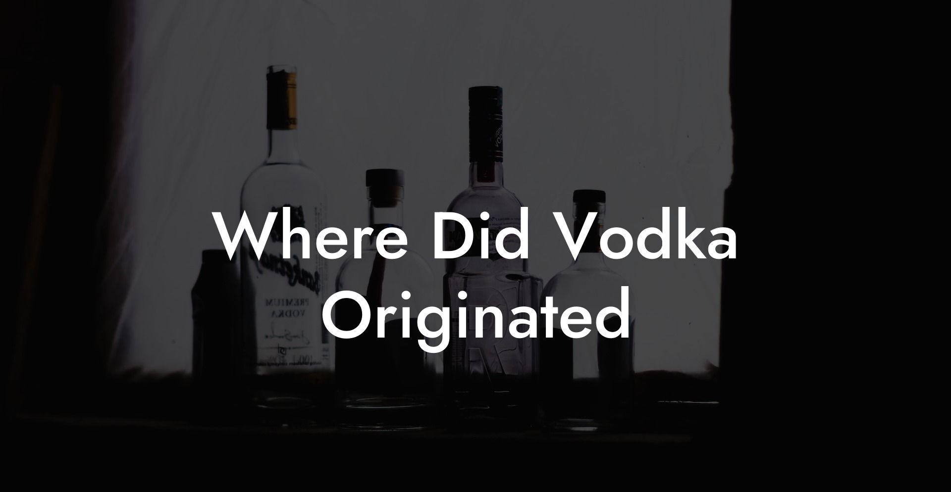 Where Did Vodka Originated