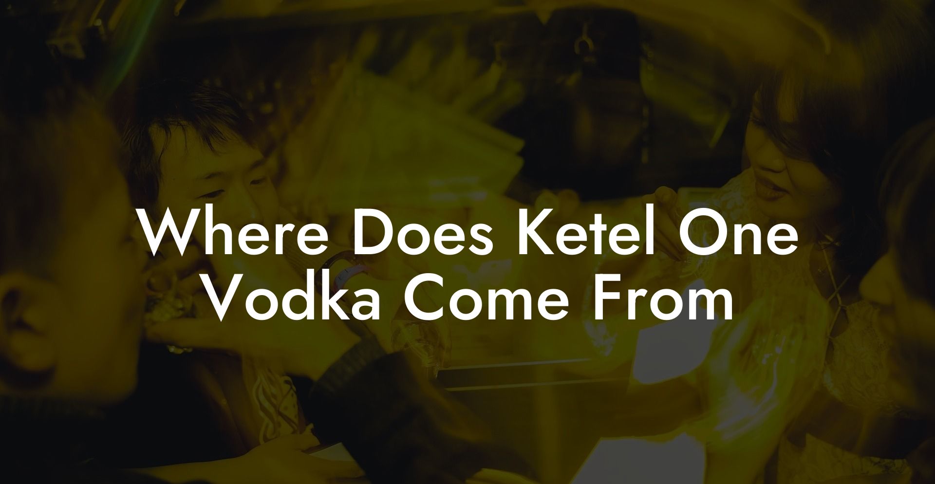 Where Does Ketel One Vodka Come From