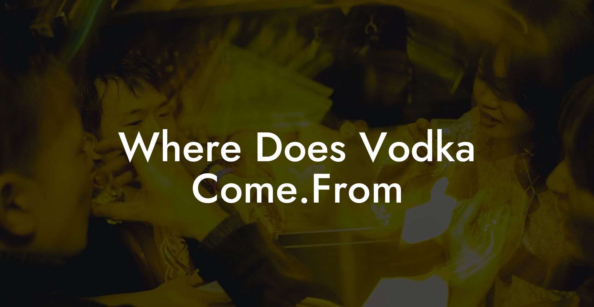 Where Does Vodka Come.From