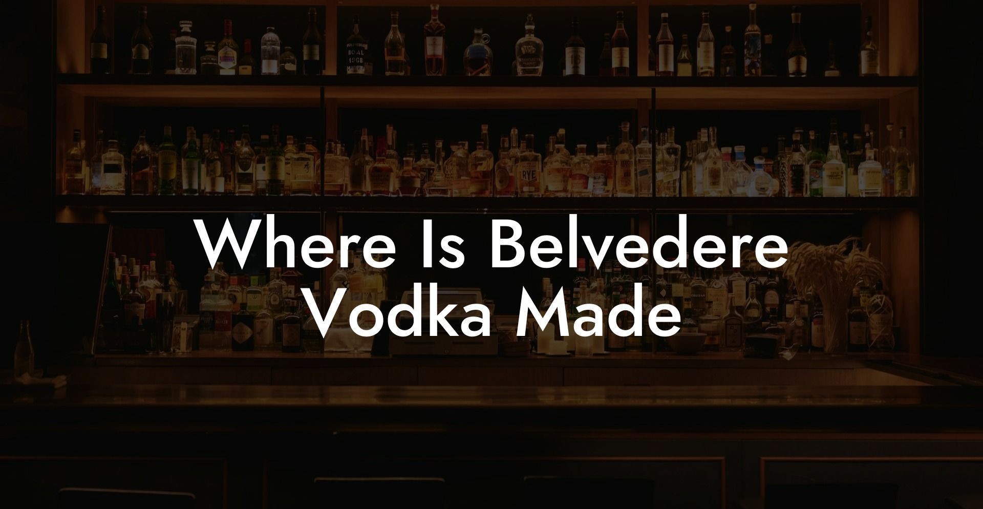 Where Is Belvedere Vodka Made