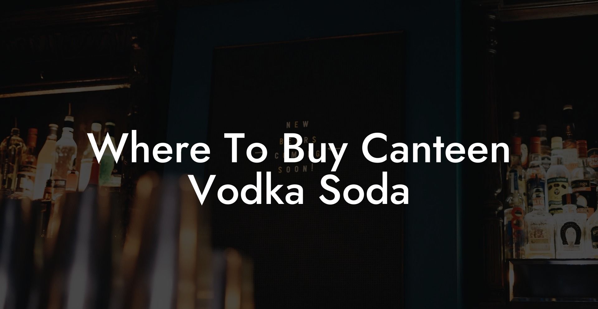 Where To Buy Canteen Vodka Soda