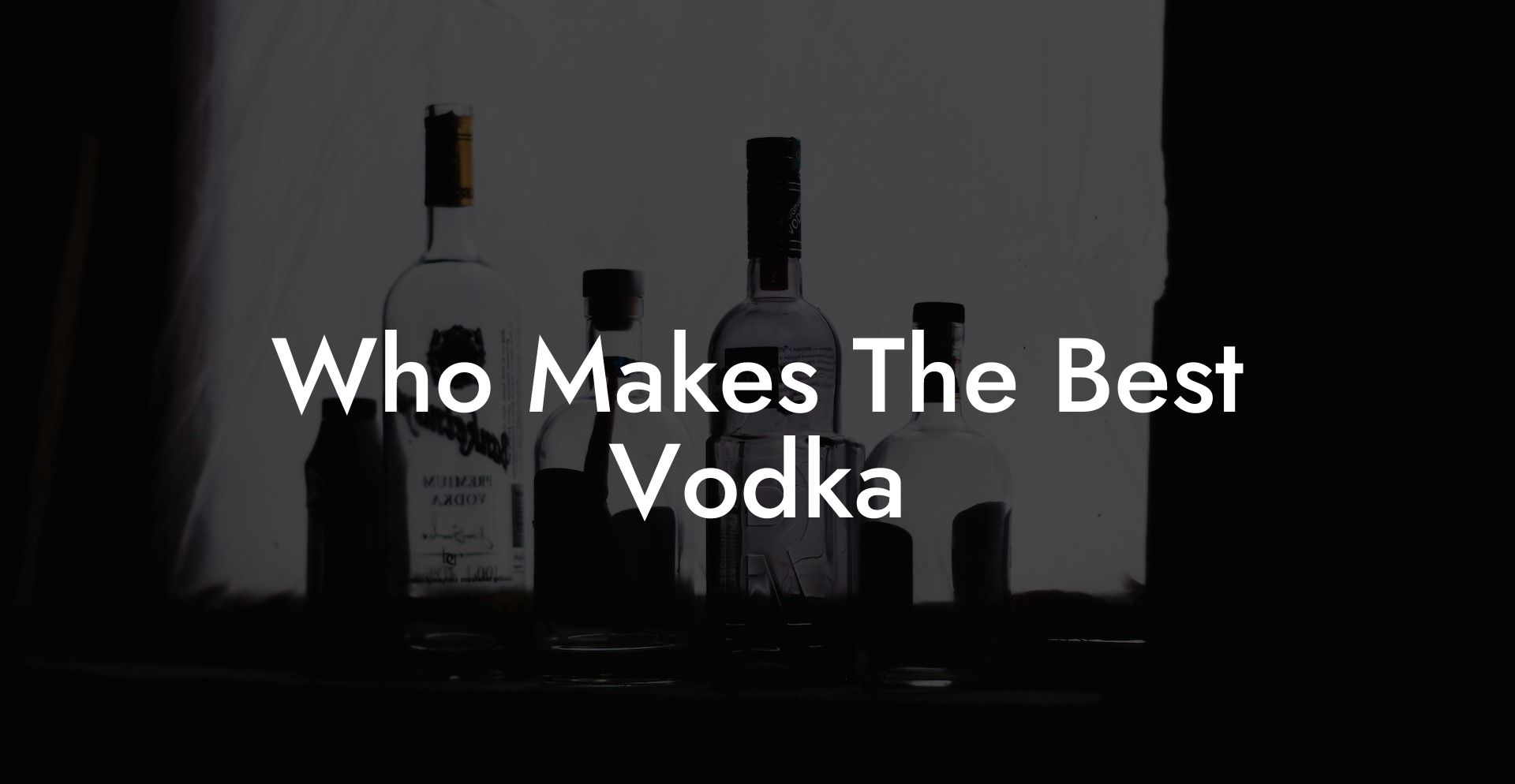 Who Makes The Best Vodka