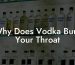 Why Does Vodka Burn Your Throat