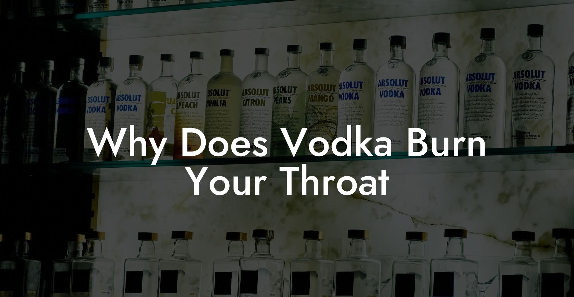 Why Does Vodka Burn Your Throat