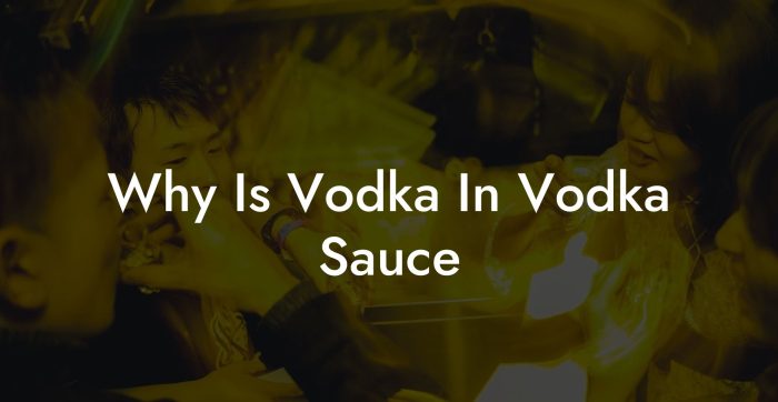 Why Is Vodka In Vodka Sauce - Vodka Doctors